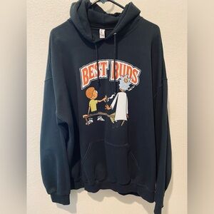 Jerzees Black 'Best Buds' Graphic Hoodie